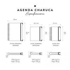 Tamaños agendas Charuca 2018
